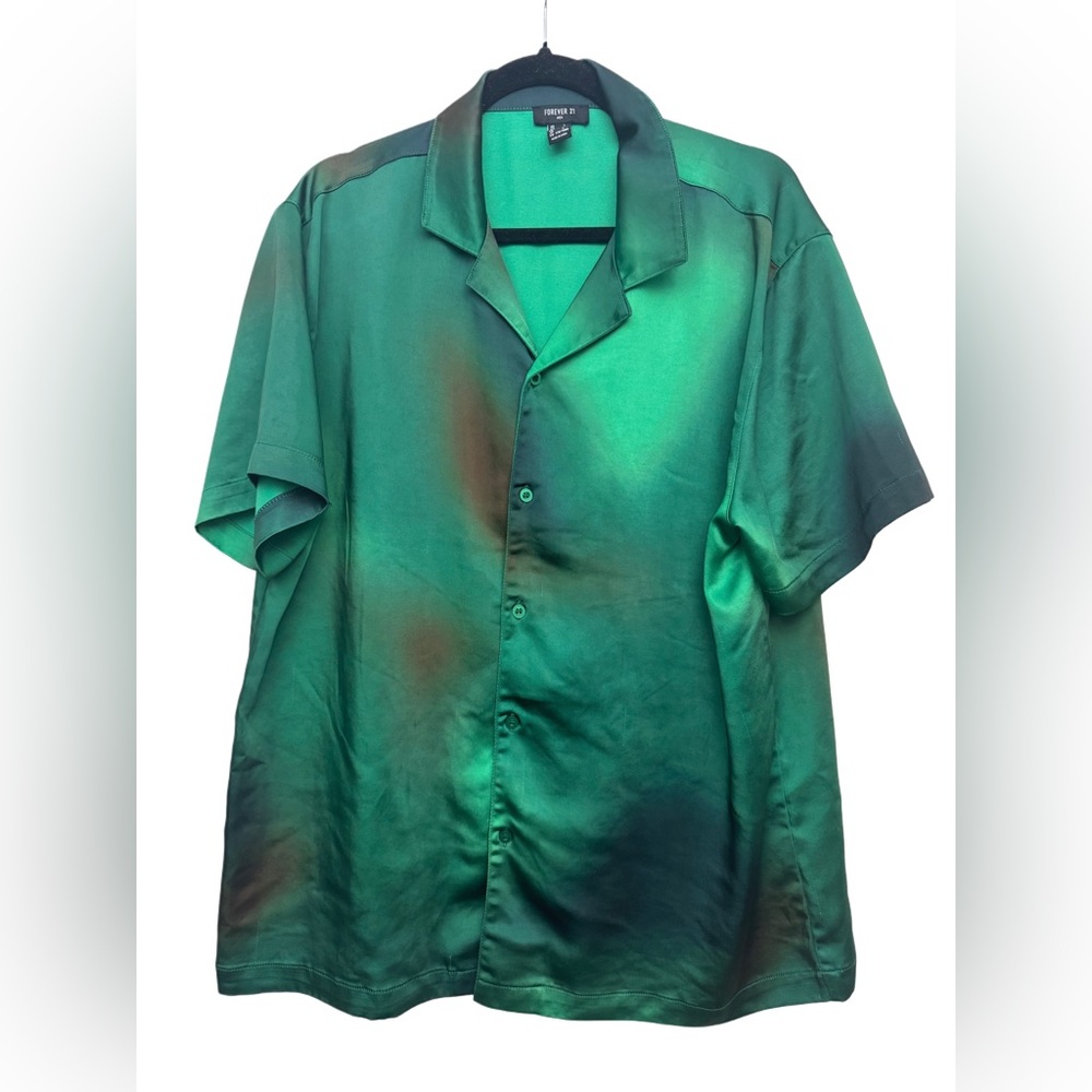 Forever 21 Green Casual Button Down Shirt